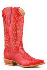 Women's Stetson Casey Leather Boots Handcrafted Red