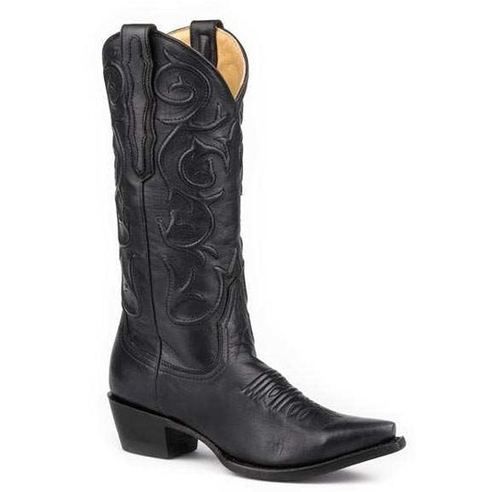 Women's Stetson Callie Leather Boots Handcrafted Black