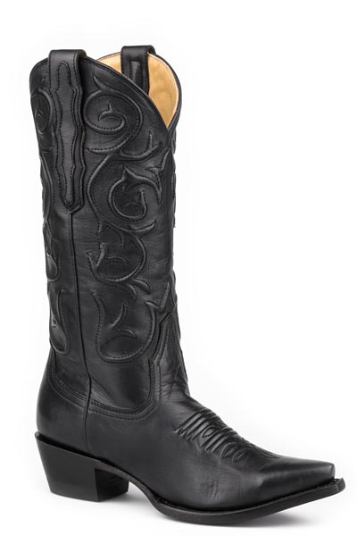 Women's Stetson Callie Leather Boots Handcrafted Black