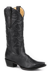 Women's Stetson Callie Leather Boots Handcrafted Black