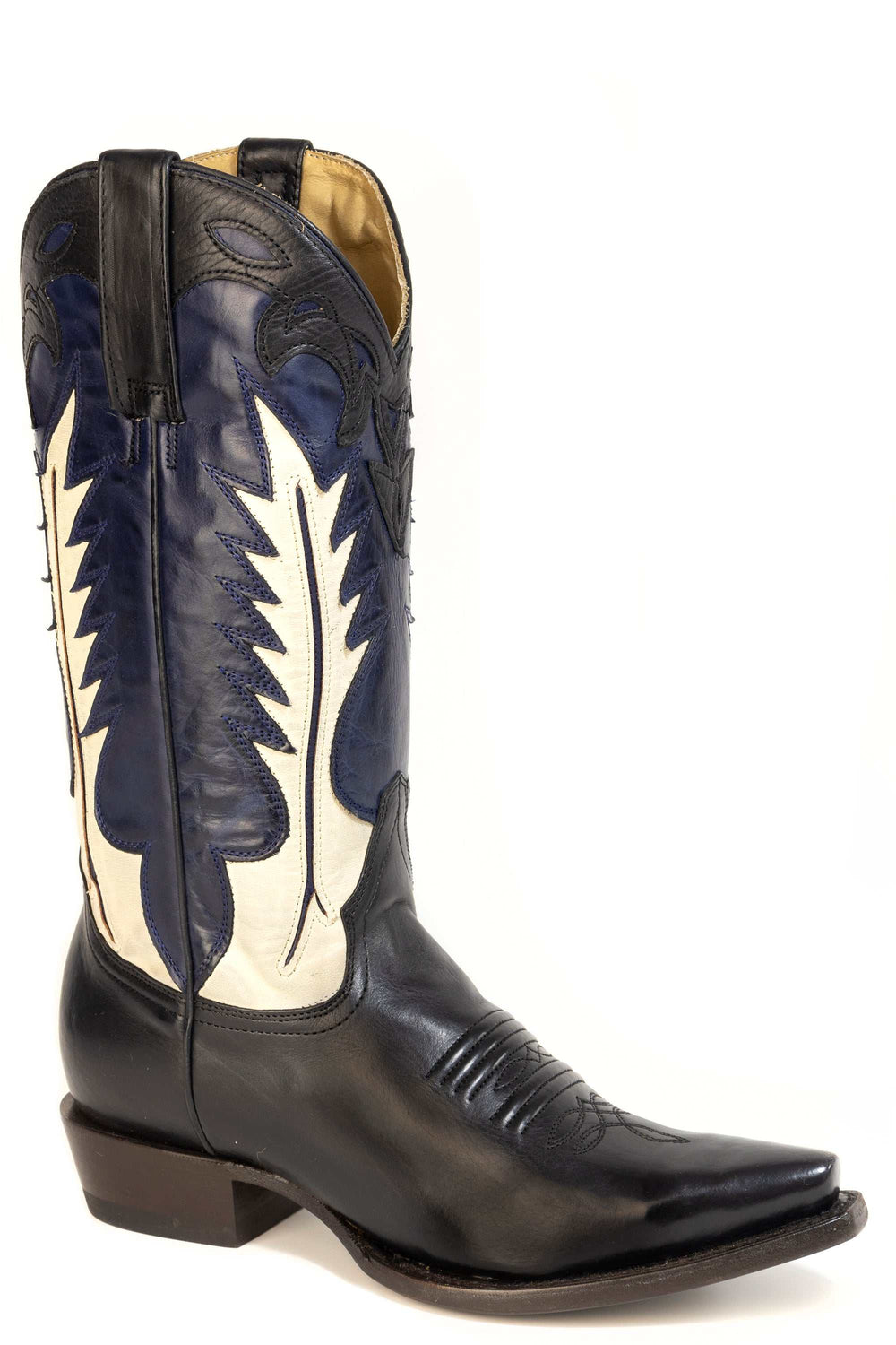 Women's Stetson Dani Leather Boots Handcrafted Snip Toe Black