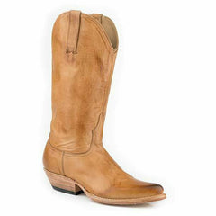 Women's Stetson Emory Leather Boots Handcrafted Tan
