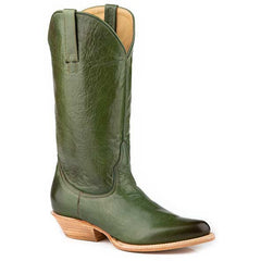 Women's Stetson Darby Leather Boots Handcrafted Green