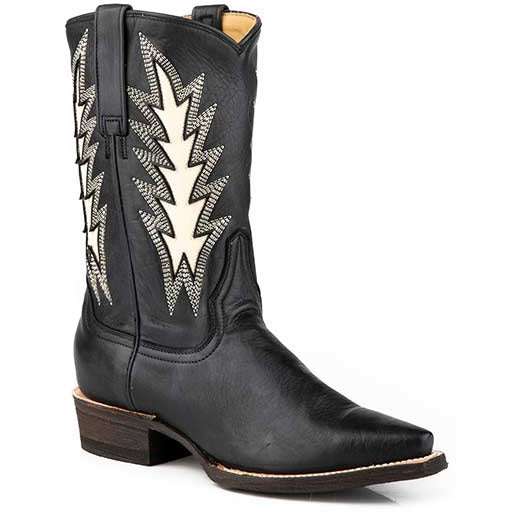 Stetson June Boots für Damen, handgefertigt, Schwarz