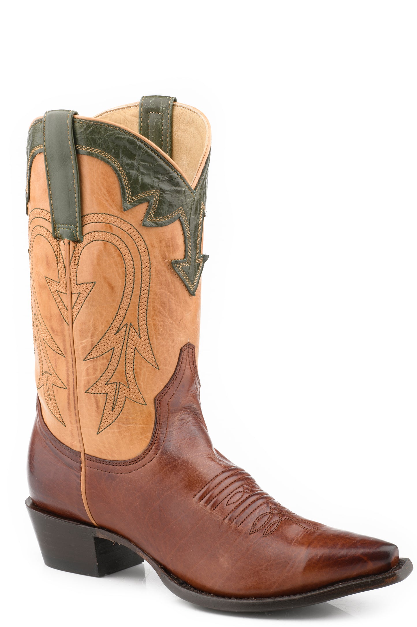 Women's Stetson Millie Leather Boots Handcrafted Snip Toe Brown