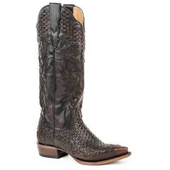 Women's Stetson Paloma Leather Boots Handcrafted Brown