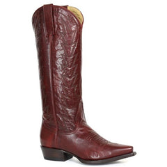 Women's Stetson Dove Goat Boots Snip Toe Handcrafted Red