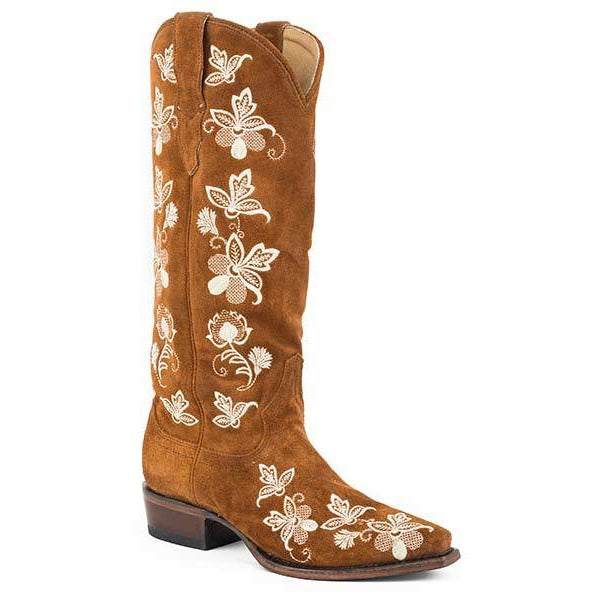 Women's Stetson Gabi Leather Boots Handcrafted Brown