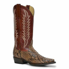Women's Stetson Ember Python Boots Handcrafted Brown