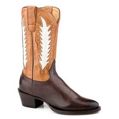 Women's Stetson Cassidy Leather Boots Snip Toe Handcrafted Chocolate