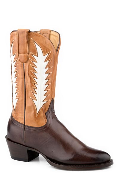 Women's Stetson Cassidy Leather Boots Snip Toe Handcrafted Chocolate