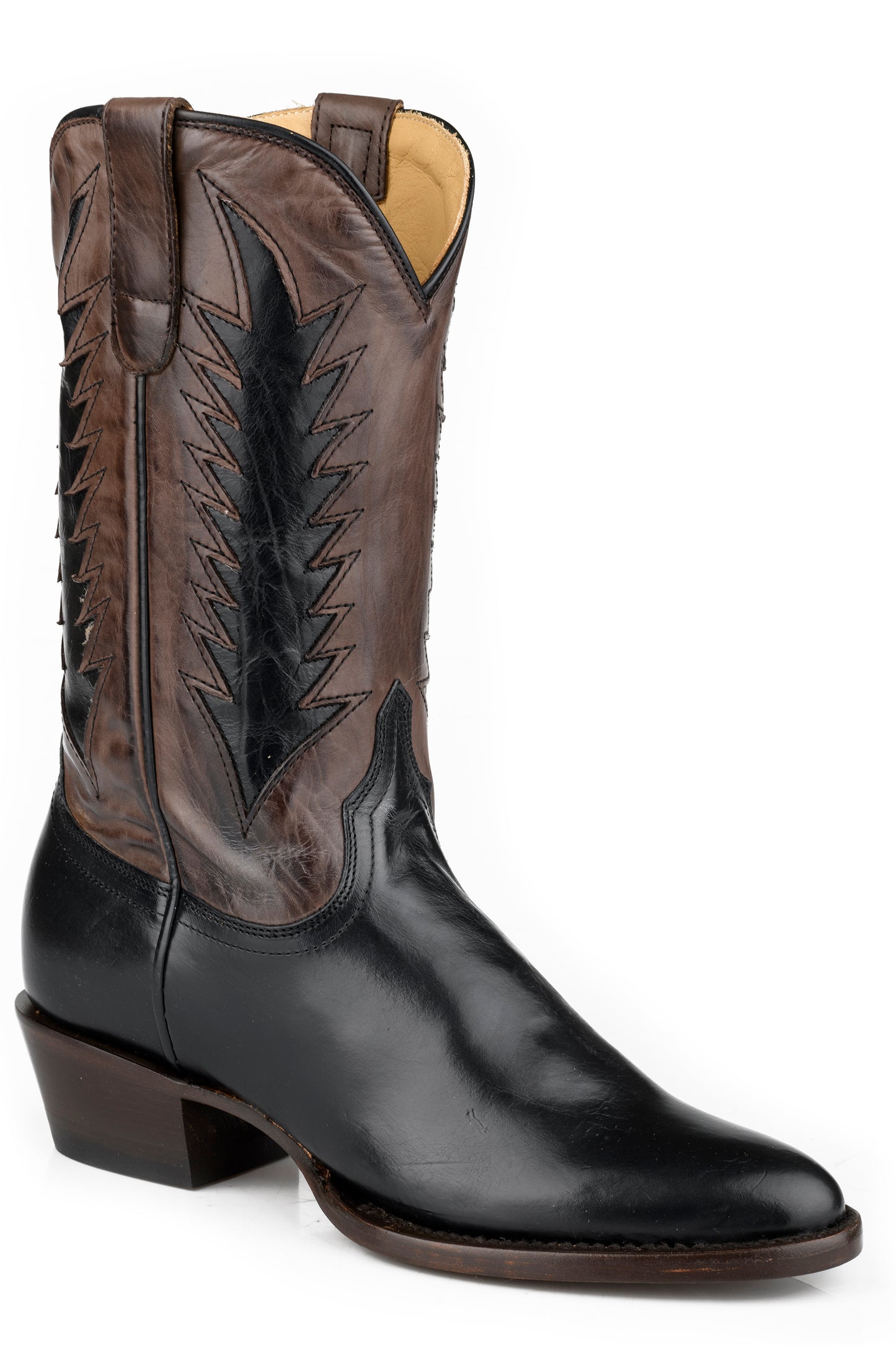 Women's Stetson Cassidy Leather Boots Handcrafted Round Toe Black