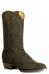 Women's Stetson Nora Suede Leather Boots Handcrafted Snip Toe Green