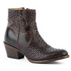 Women's Stetson Phoenix Leather Boots Handcrafted Brown