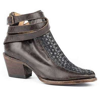 Women's Stetson Jacey Boots Round Toe Handcrafted Brown
