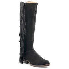 Women's Stetson Dani Suede Boots Handcrafted Black