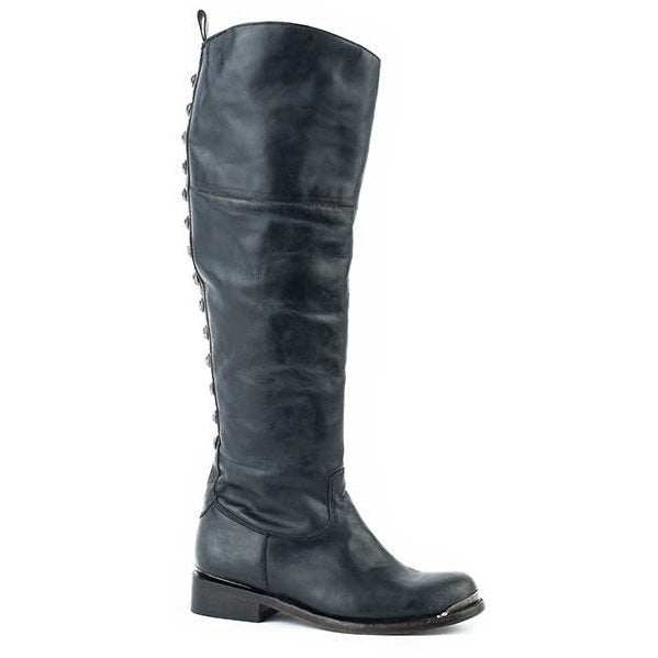 Women's Stetson Era Boots Round Toe Handcrafted Black