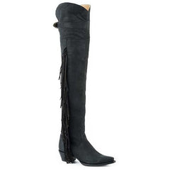 Women's Stetson Glam Boots Snip Toe Handcrafted Black