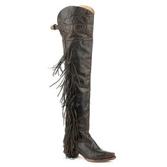 Women's Stetson Glam Leather Boots Handcrafted Black