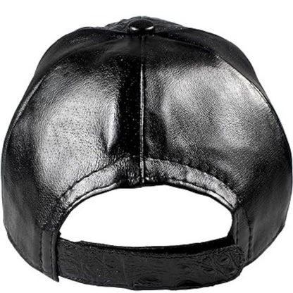 Black Caiman Crocodile Alligator Belly Cap Genuine Adjustable Closure Handmade