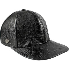 Black Ostrich Cap Real Full Quill With Adjustable Closure Handmade In The USA