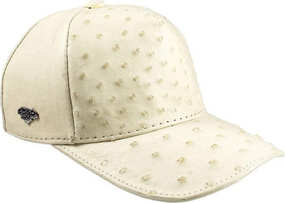 Bone Ostrich Cap Real Full Quill With Adjustable Closure Handmade In The USA