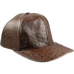 Brown Ostrich Cap Real Full Quill With Adjustable Closure Handmade In The USA