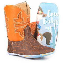 Baby Tin Haul Lil Horsepower Boots With Cowbaby Rider Sole Handcrafted Brown