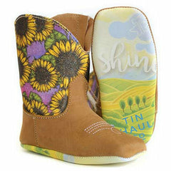 Baby Tin Haul Sunny Boots with Hello Sunshine Sole Handcrafted Brown