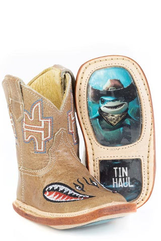 Baby Tin Haul Crunch Time Boots with I'M Just Teething Sole Handcrafted Brown