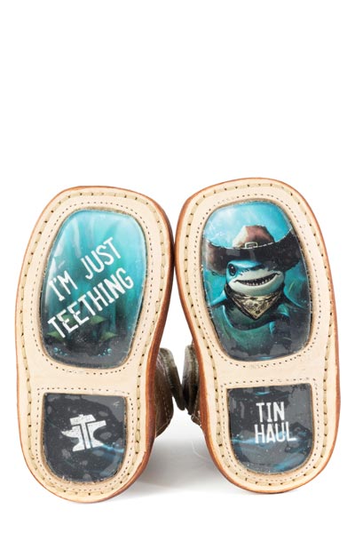 Baby Tin Haul Crunch Time Boots with I'M Just Teething Sole Handcrafted Brown