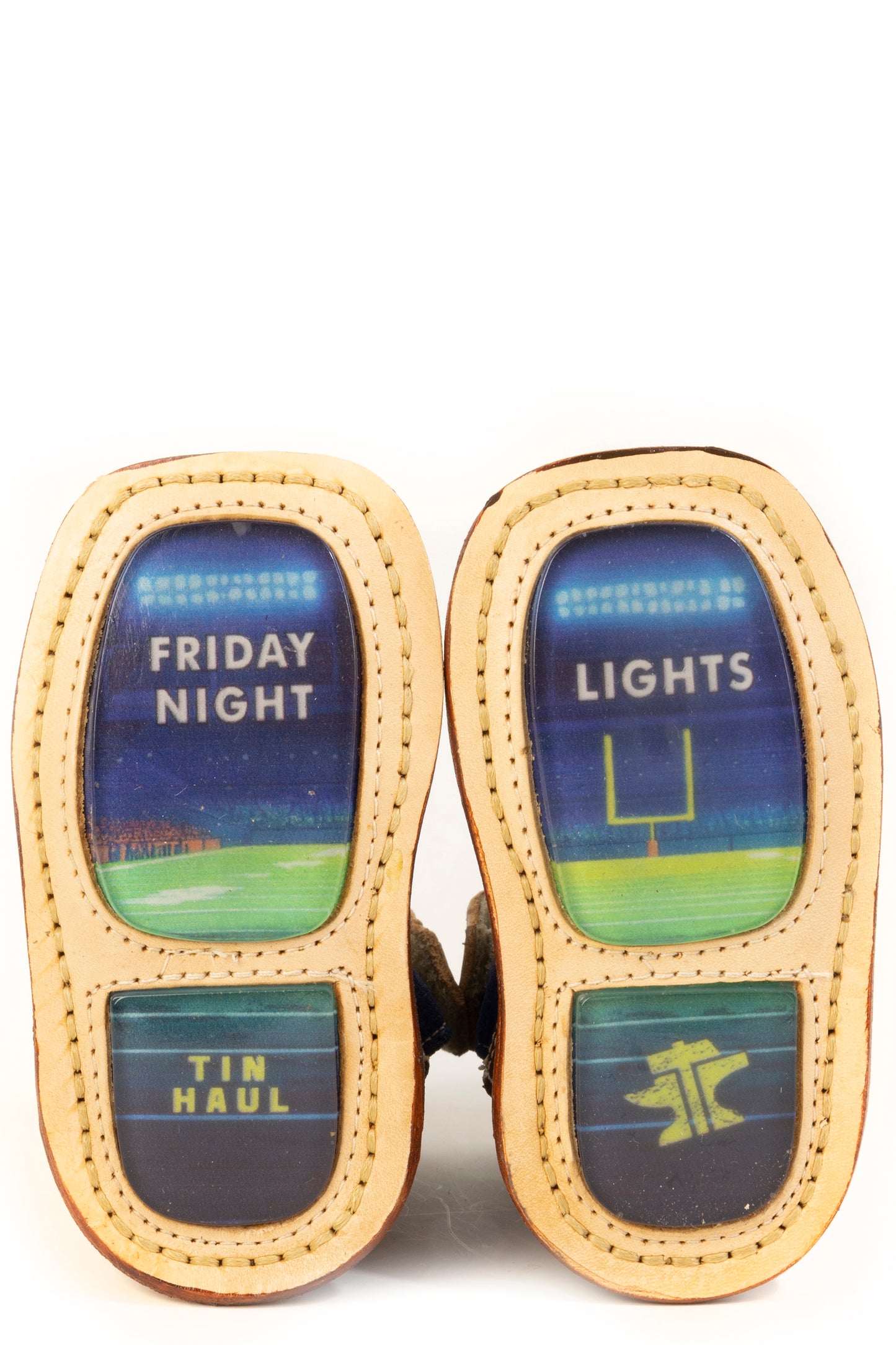 Baby Tin Haul Night Droolers Boots With Friday Night Lights Sole Handmade Brown