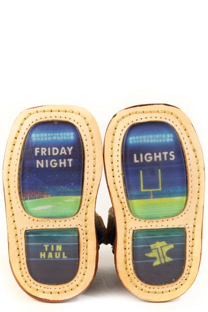 Baby Tin Haul Night Droolers Boots With Friday Night Lights Sole Handmade Brown