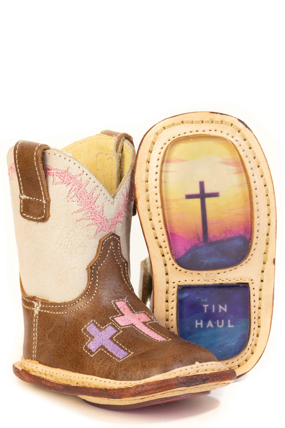 Baby Tin Haul Holy Soles Boots With Let Their Be Light Sole Handmade Brown