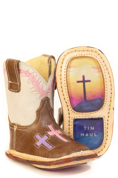 Baby Tin Haul Holy Soles Boots With Let Their Be Light Sole Handmade Brown