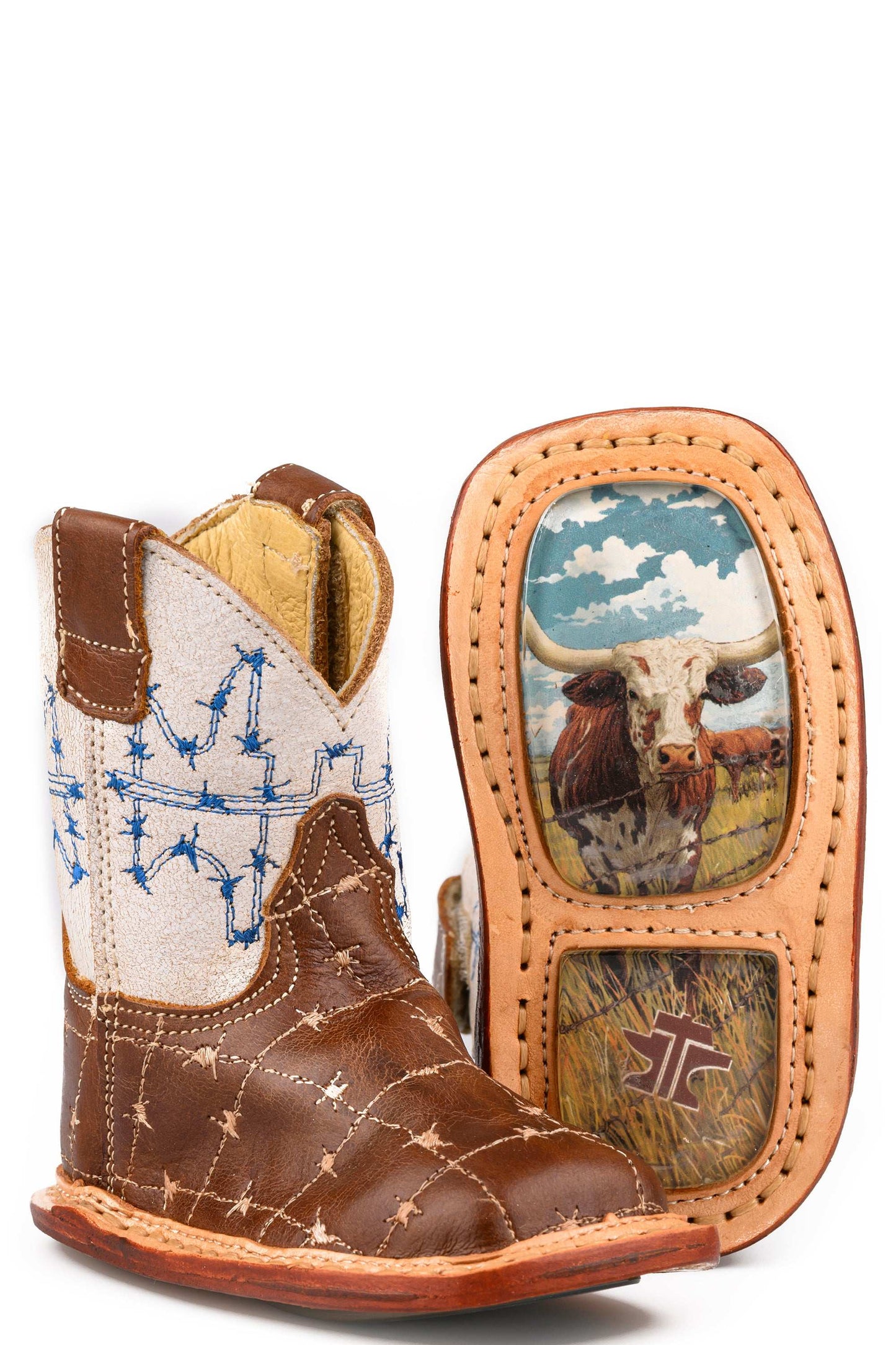 Baby Tin Haul Mini Wire Boots With Steer Clear Sole Handmade Brown