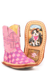 Baby Tin Haul Lil' Squares Boots With Best Friend Sole Handmade Multi