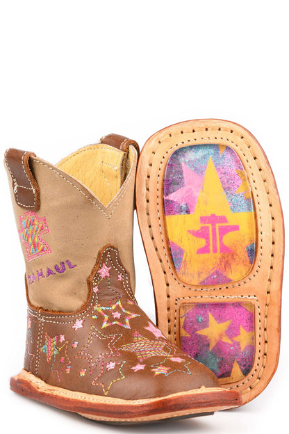 Baby Tin Haul Starbright Boots With Super Star Sole Handmade Brown