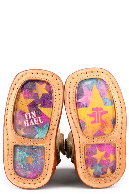 Baby Tin Haul Starbright Boots With Super Star Sole Handmade Brown