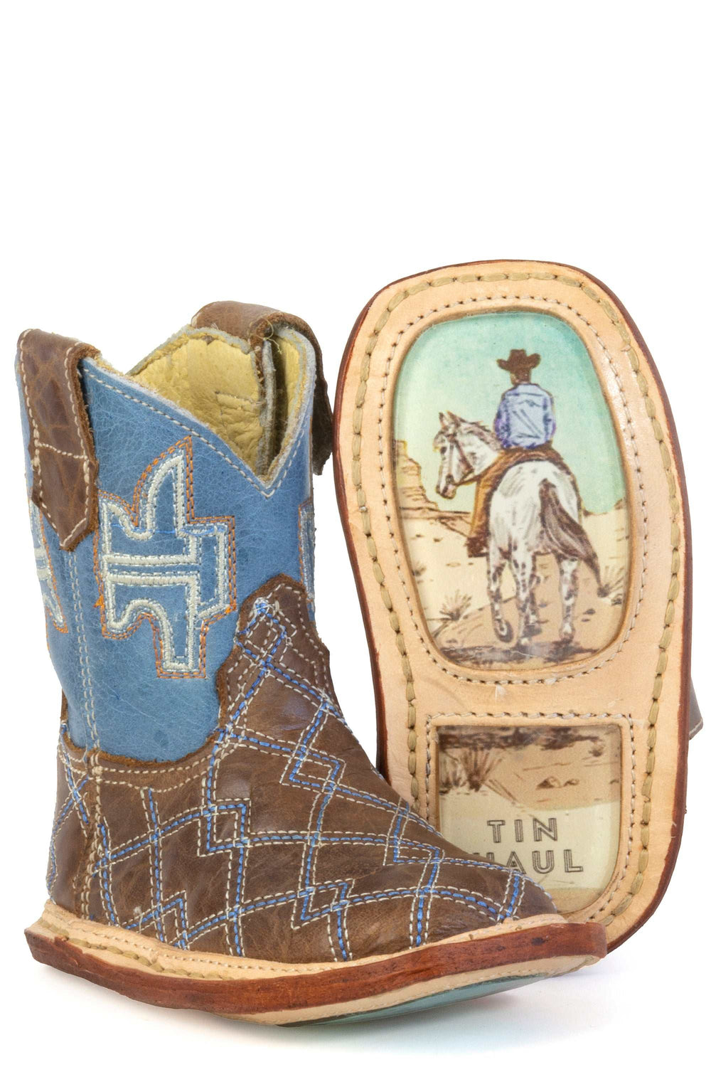 Baby Tin Haul Cowbaby DNA Boots With More Cowboys Sole Handmade Brown