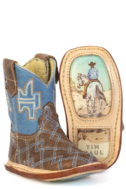 Baby Tin Haul Cowbaby DNA Boots With More Cowboys Sole Handmade Brown