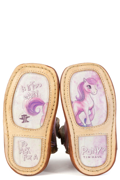 Baby Tin Haul Twister Boots With Pony Sole Handmade Brown