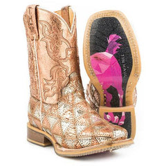 Kid's Tin Haul Mish And Mash Geometric Pony Sole Boots Handcrafted