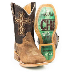 Kinder Tin Haul I Believe 4:13 Sohlenstiefel Handgefertigt Braun