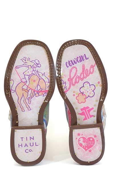 Botas Tin Haul Color Burst para niños con suela vaquera hechas a mano en varios colores