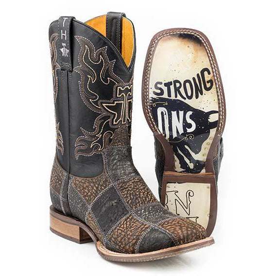 Herren Tin Haul No Bulls**T Bullhide Boots Handgefertigt Schwarz