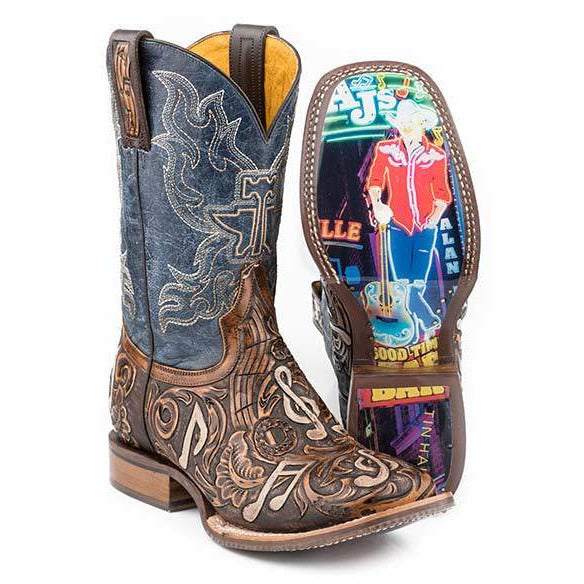 Herren Tin Haul Country Sound Boots Handgefertigt Braun