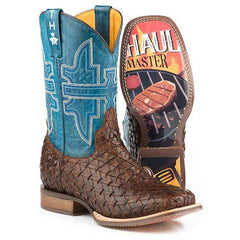 Men's Tin Haul Grill Master Boots With BBQ Sole Handcrafted Brown