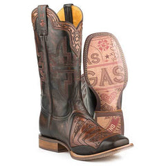 Men's Tin Haul 4 Kings Boots With Gambling Legend Sole Handcrafted Black