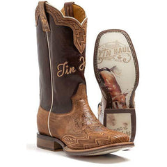 Men's Tin Haul Lightning Fast Boots with Bullrider Sole Handcrafted Tan